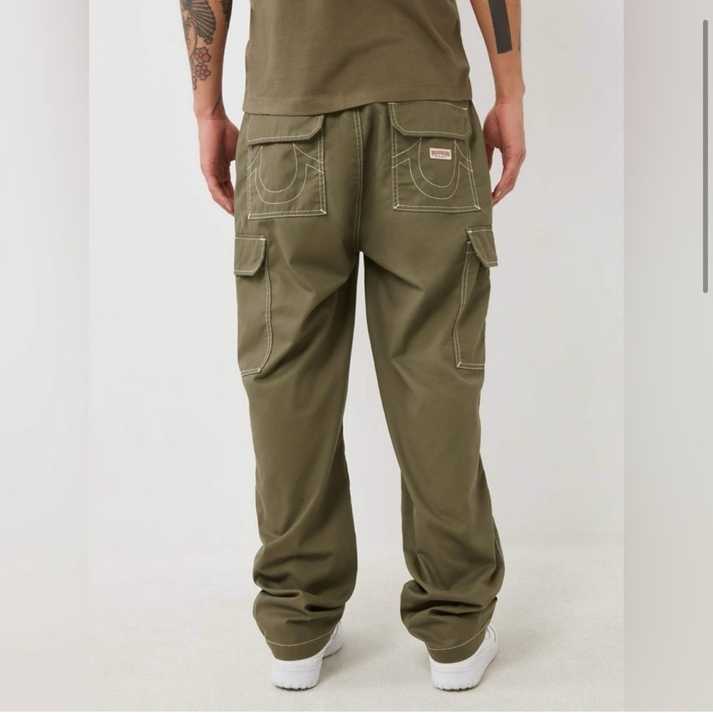 NWT True Religion Men's sz36 Kalamata Green Cargo Pants… - Picture 4 of 10